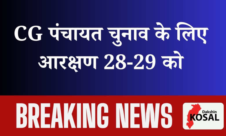 CG Panchayat Chunav: पंचायत चुनाव के लिए आरक्षण 28-29 को