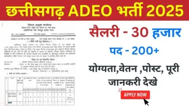 CG ADEO Vacancy 2025 Notification Out