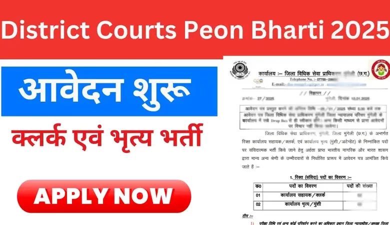 Mungeli Court Peon Vacancy 2025